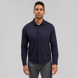Rye 51 The Axel - Sand Washed Button Down men’s shirt front view | color: Navy | C. Field & Roe - Dublin, Ohio