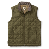 Tom Beckbe Fremont Sport Quilted Vest men’s vest front view | color: Olive | C. Field & Roe  Dublin, Ohio