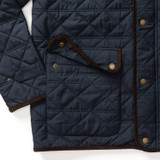 Tom Beckbe Fremont Lodge Performance Quilted Jacket detail view showing texture and construction| C. Field & Roe, Dublin Ohio menswear