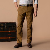 Classic Fit Gold School Chino - BRONZE BROWN EMBROIDERED
