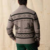 FLYING MALLARD INTARSIA FULL ZIP SWEATER
