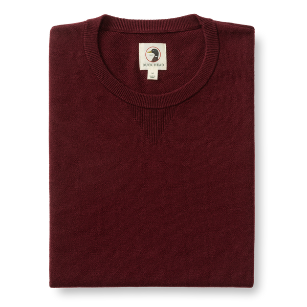 Duck Head Henson Merino Crewneck men’s sweater front view| color: Fig| C. Field & Roe - Dublin, Ohio