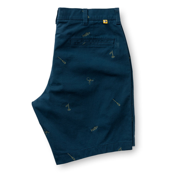 Duck Head 9-Inch Gold School Chino Short Embroidered primary product image for outdoor clothing and rugged refined menswear at C. Field & Roe in Dublin, Ohio.