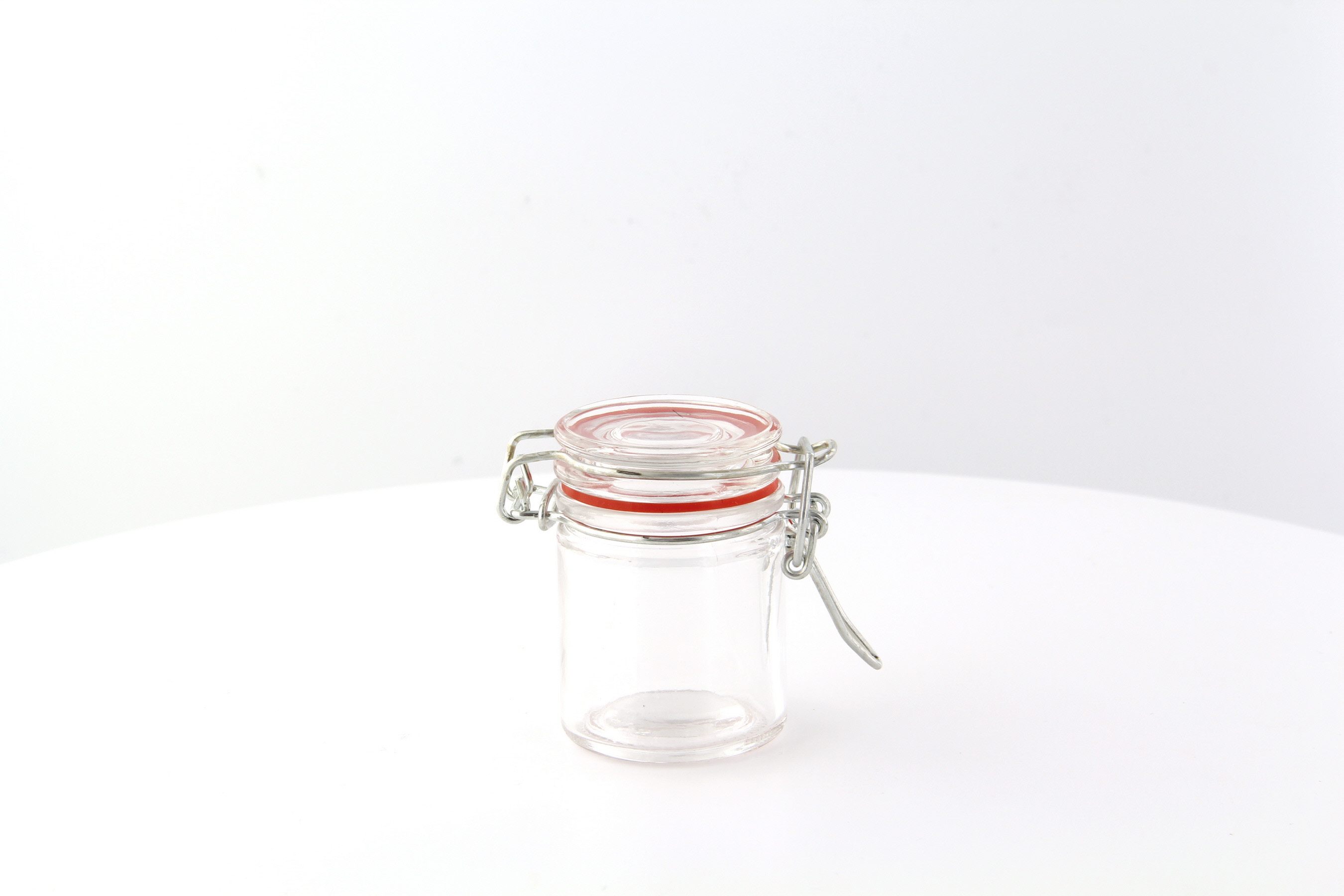 Mini Reusable Glass Seal Jars 2oz D:1.7in H:3.2in - 12 pcs - BioandChic