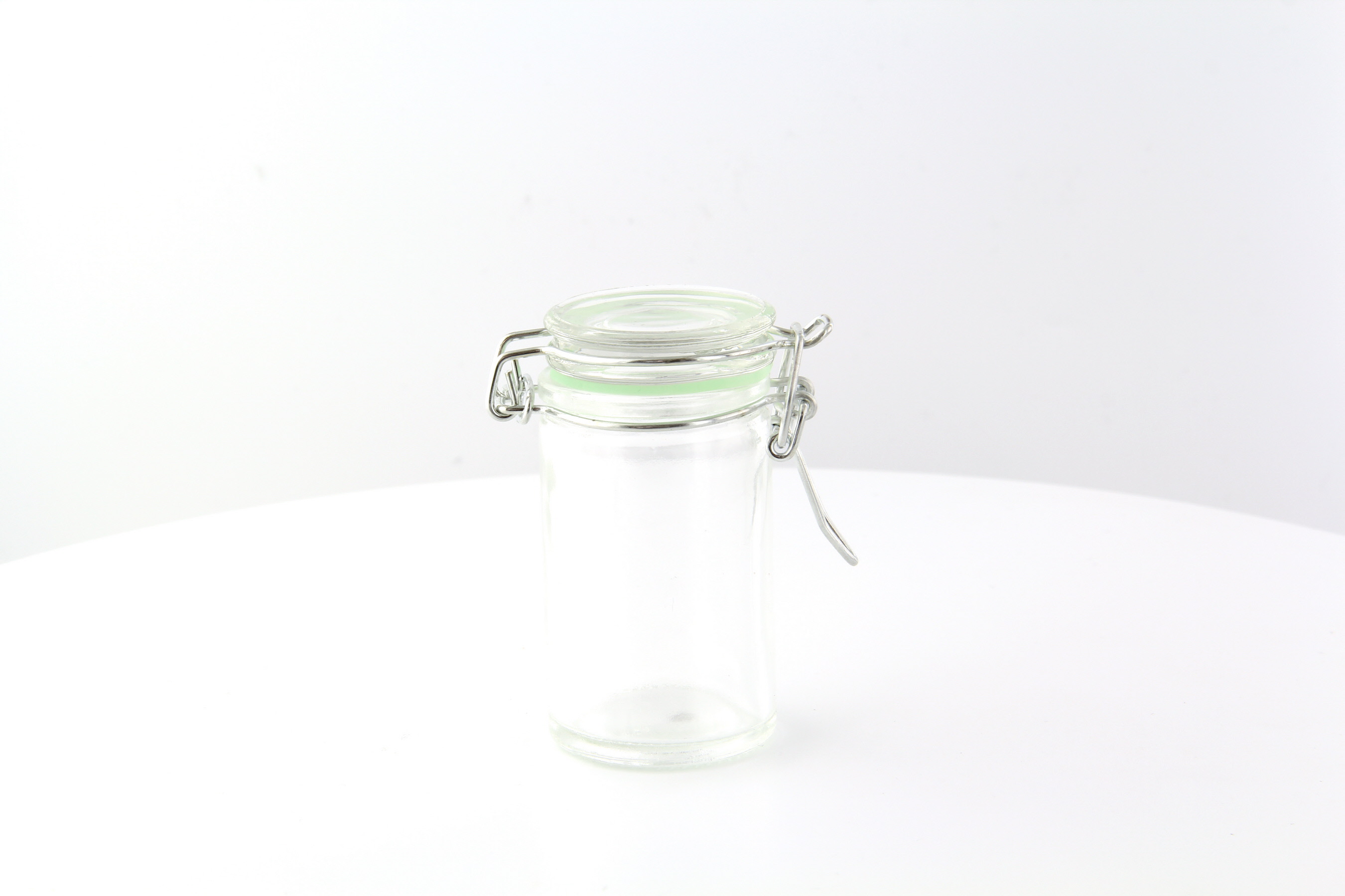 Mini Reusable Glass Seal Jars 2oz D:1.7in H:3.2in - 12 pcs - BioandChic