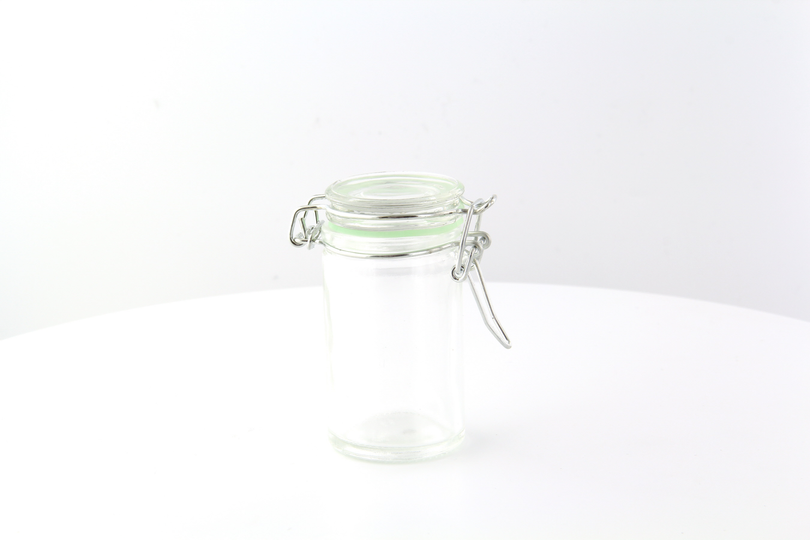 Mini Reusable Glass Seal Jars H:2.8in - 12 Pcs