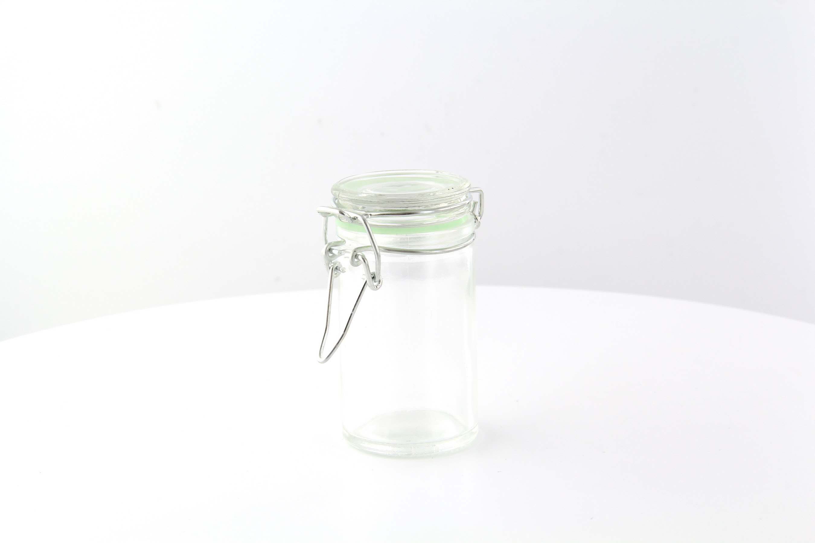 Mini Reusable Glass Seal Jars 2oz D:1.7in H:3.2in - 12 pcs - BioandChic