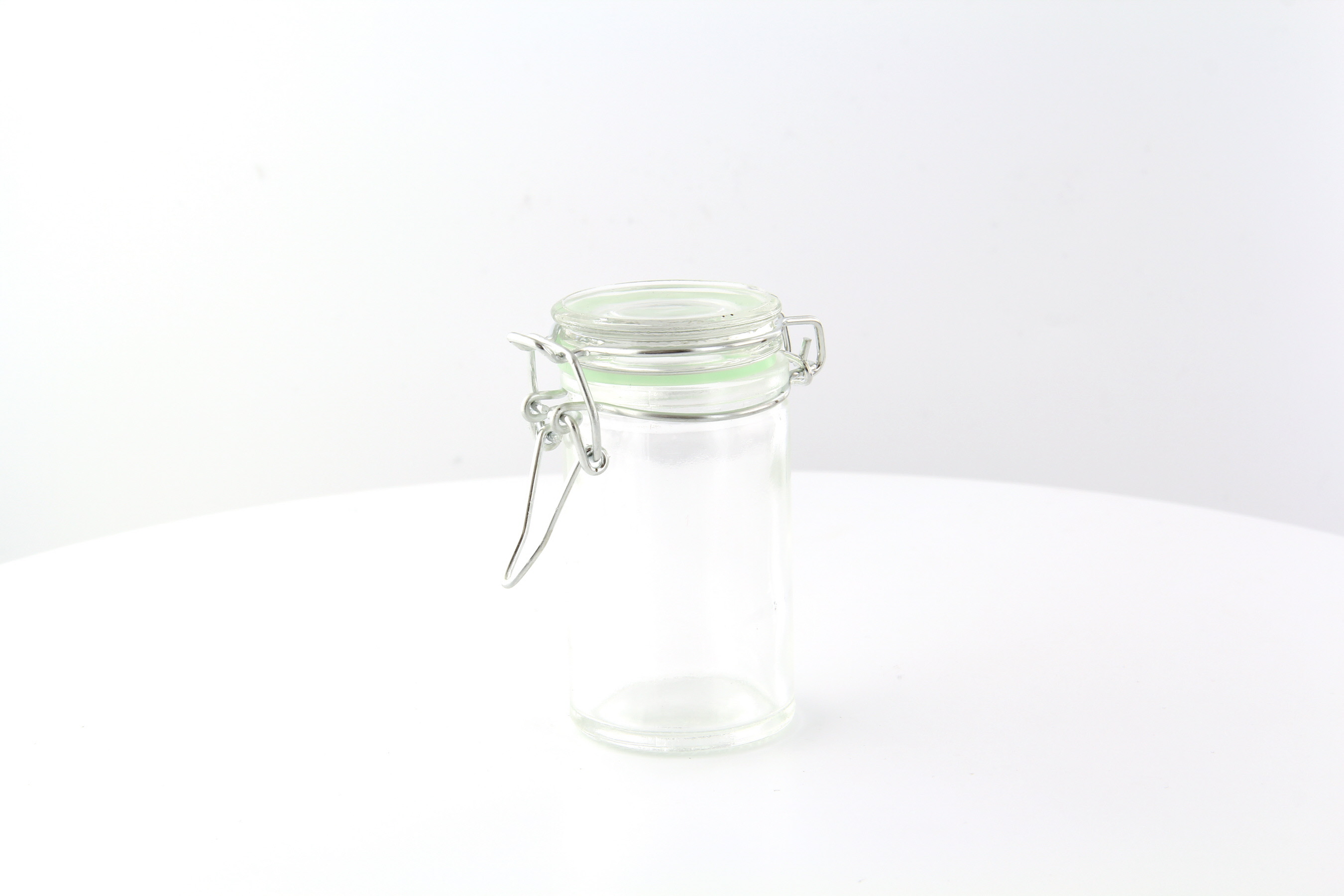 Mini Reusable Glass Seal Jars H:2.8in - 12 Pcs