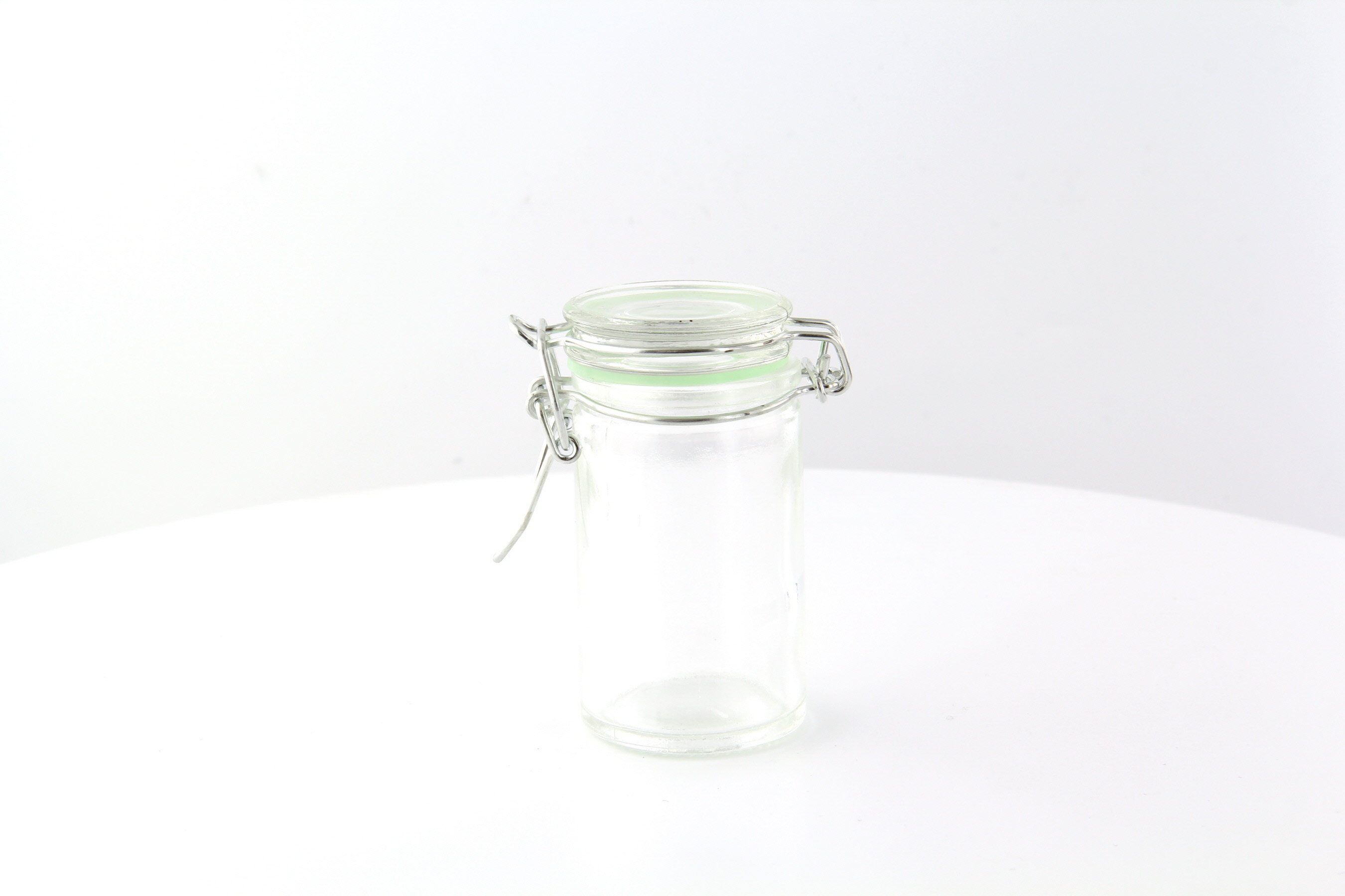 Mini Reusable Glass Seal Jars 2oz D:1.7in H:3.2in - 12 pcs - BioandChic