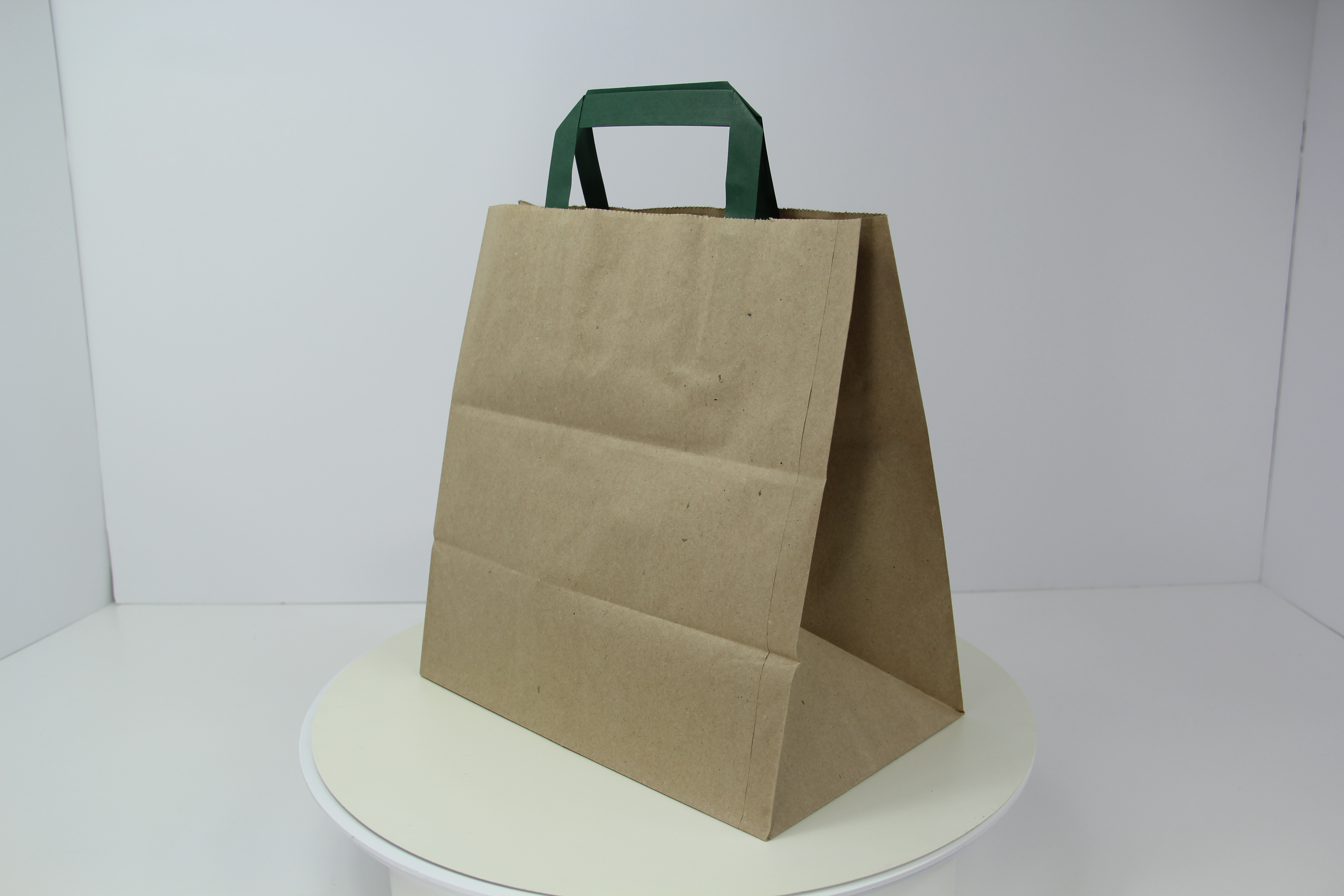 Kraft Paper Bag with Handle H:13in Gusset:10.5 x 5.5in - 250 pcs -  BioandChic