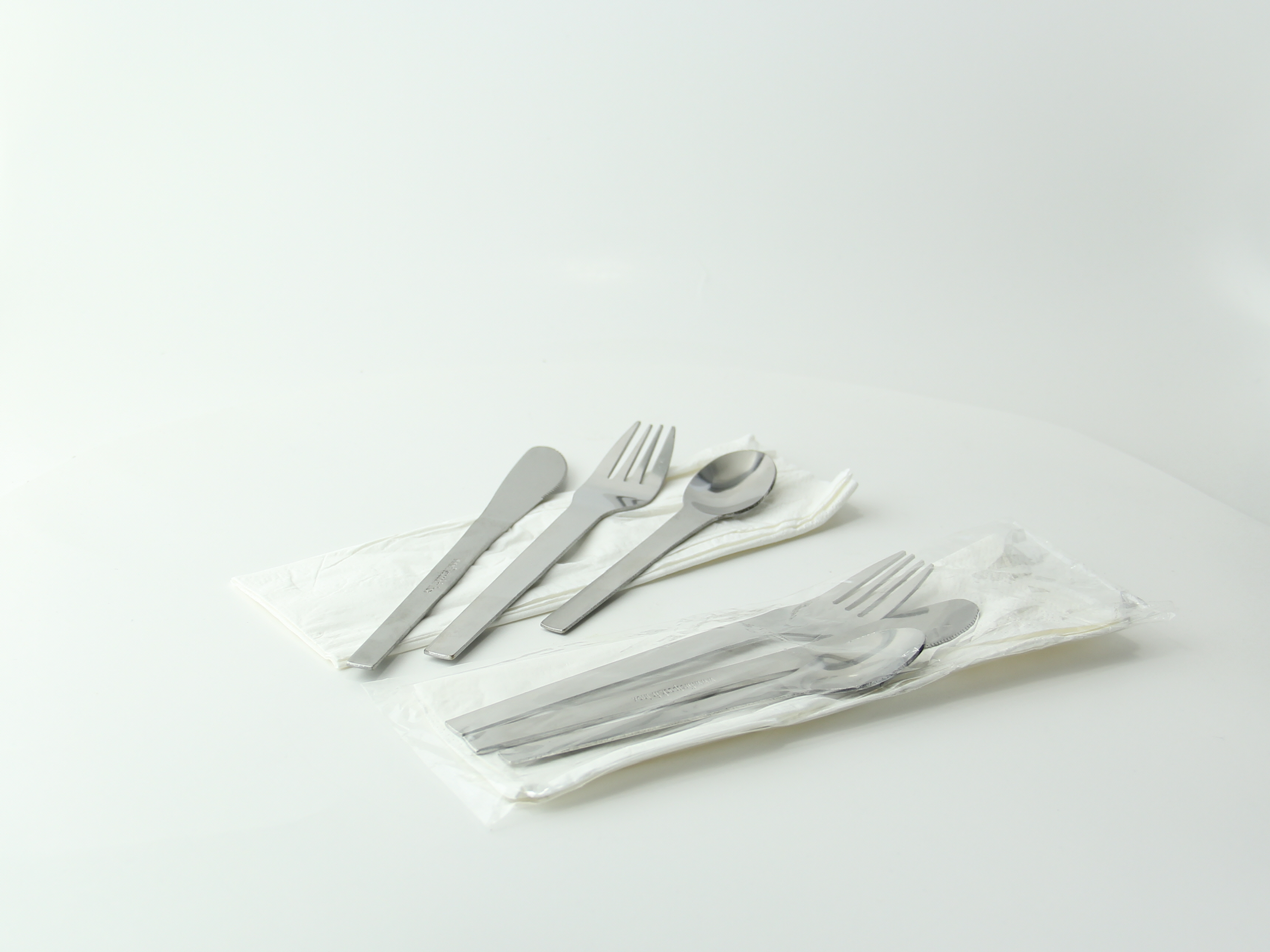 Wood Fiber Composite Reusable Cutlery 4/1 Kit (Knife + Fork + Spoon + Napkin) 7.08in - 50 Pcs