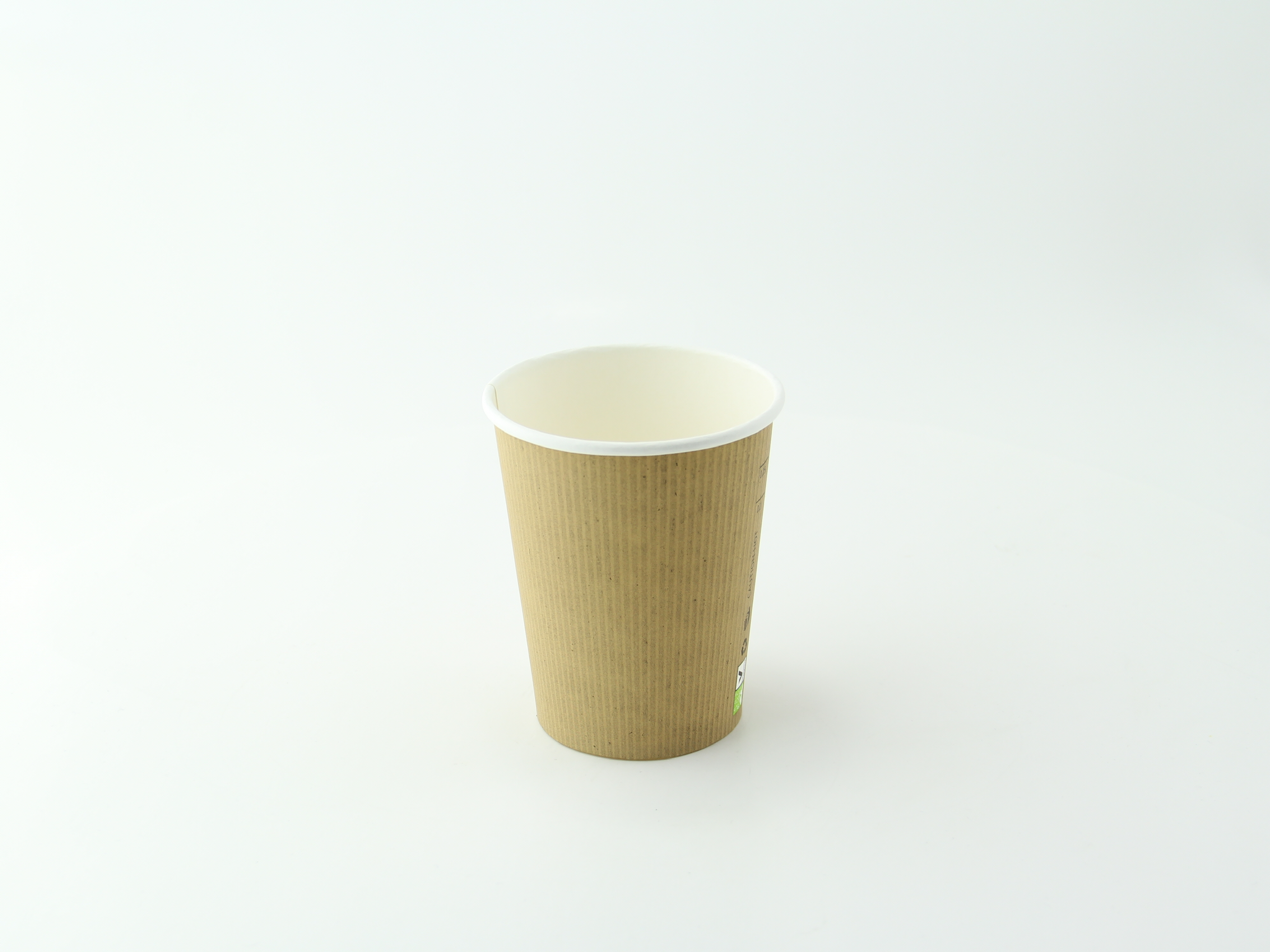 BIO Coffee Paper Cups double wall 8oz 240ml Leaf