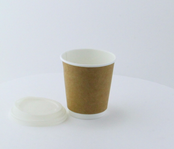 Double Wall Compostable Paper Cup 16oz D:3.5in H:5.4in - 25 pcs - BioandChic