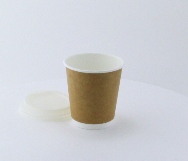 Double Wall Black Compostable Paper Cup - 16oz D:3.5in H:5.4in - 500 pcs -  Packnwood