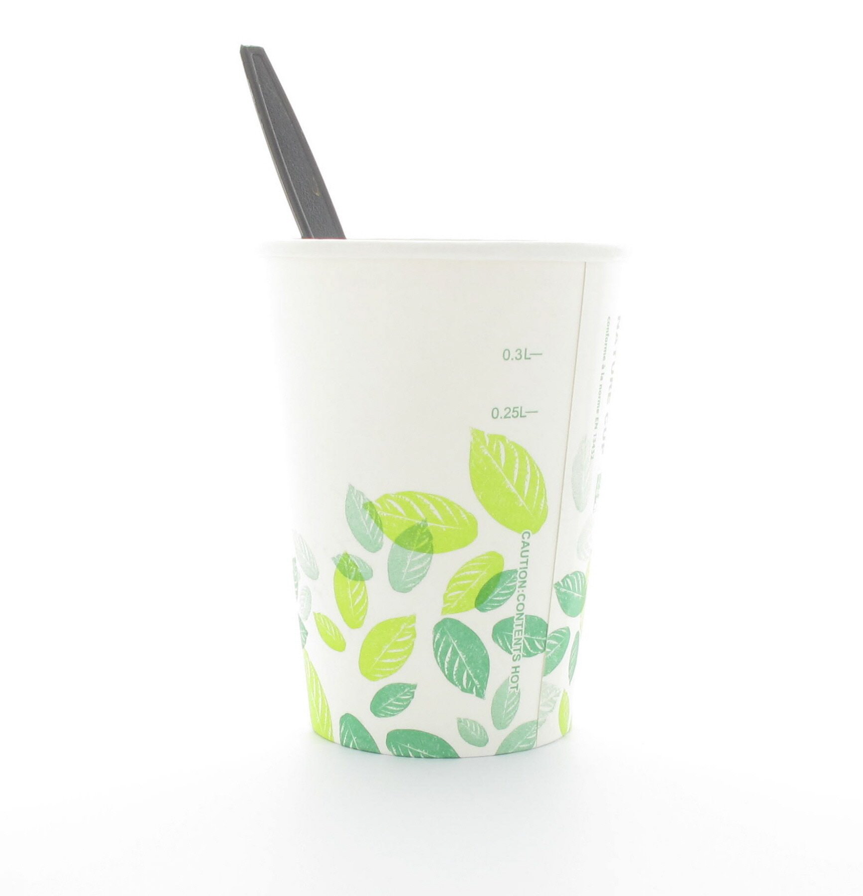 White Paper Nature Cups 8oz D:3.15in H:3.7in - 50 pcs - BioandChic