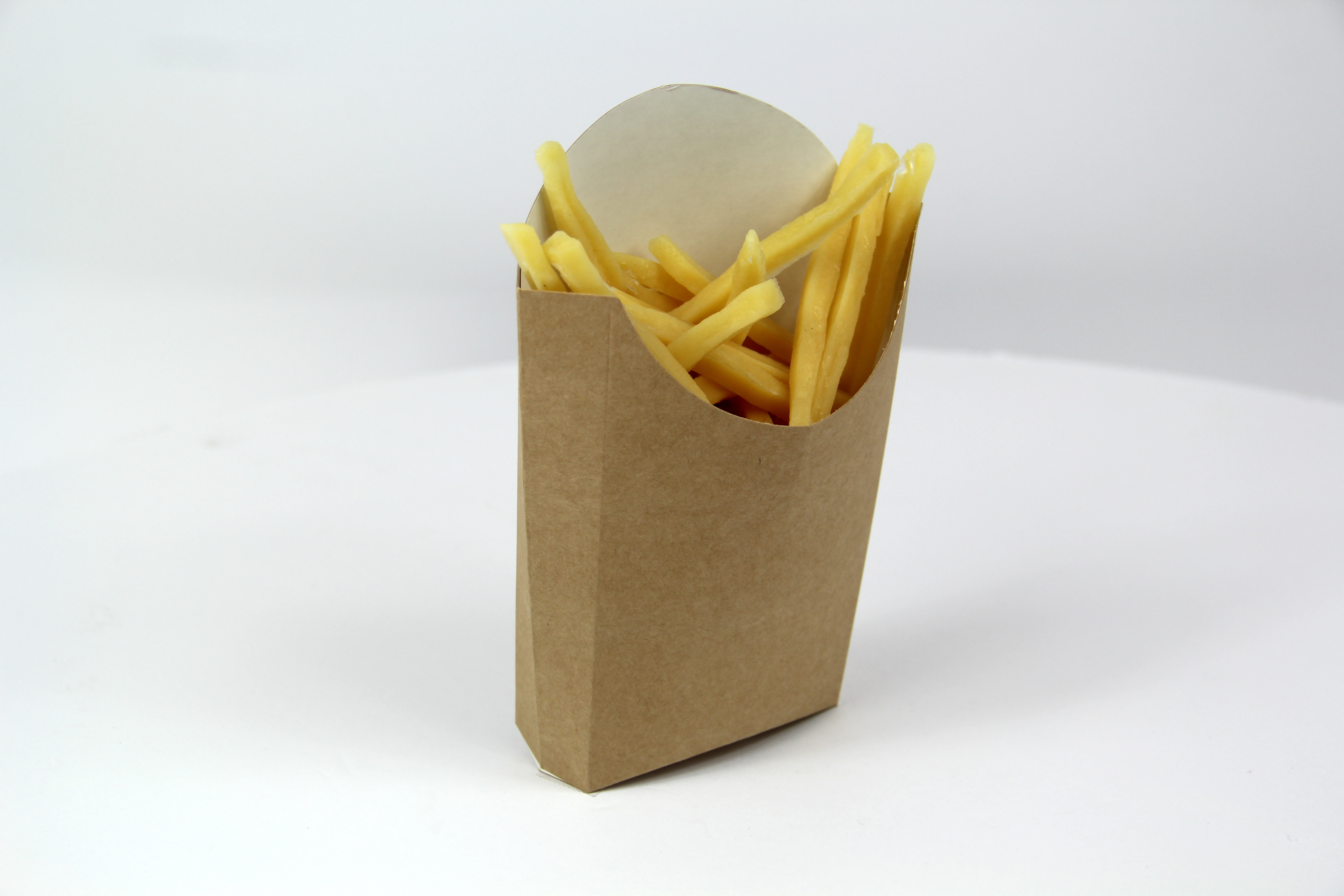 210PFMBRUN Large Kraft French Fry Pails 5.3 x 4.5 x 7.1in - 100