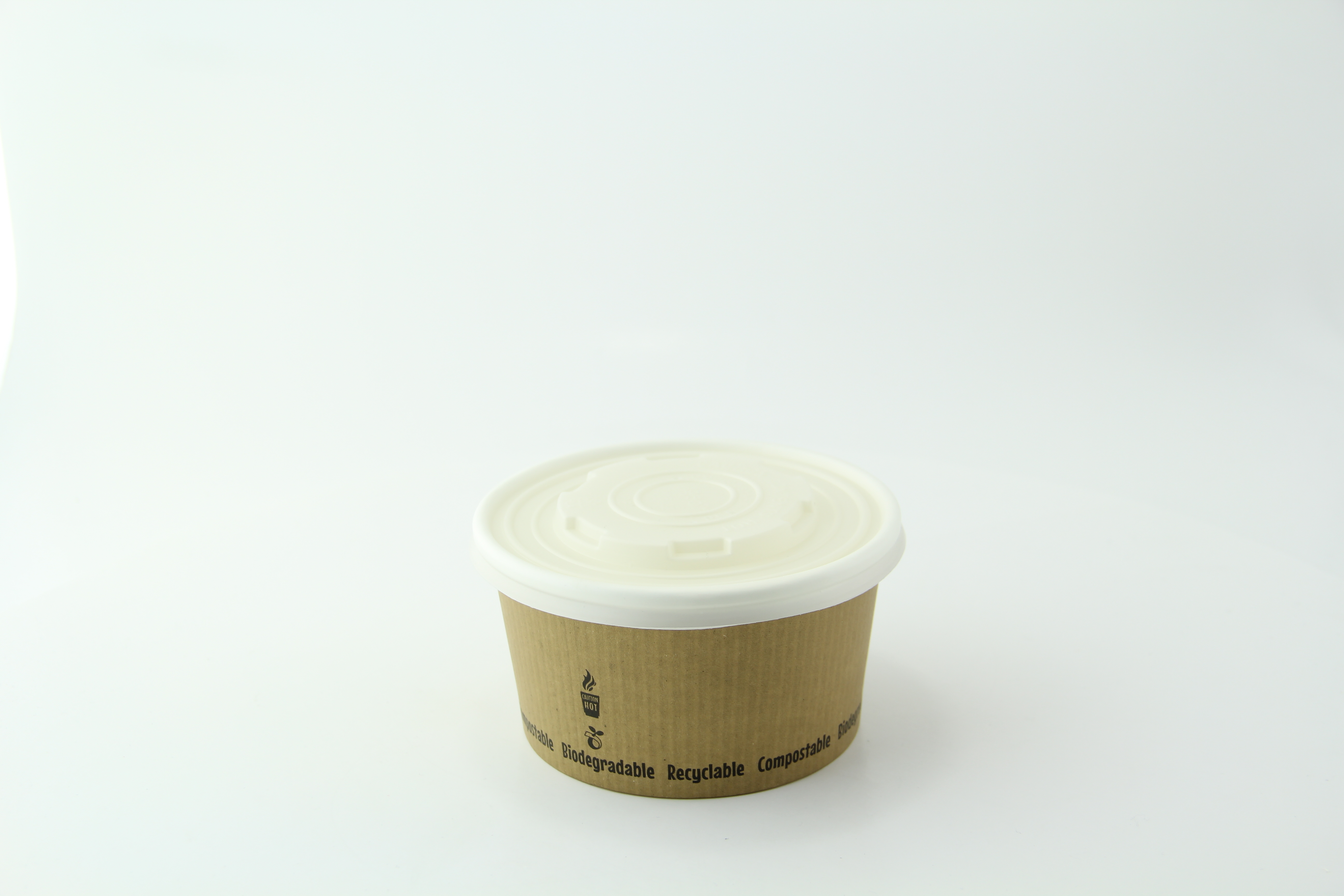 Compostable Soup Cup 16oz D:4.5in H:3.1in - 25 pcs - BioandChic