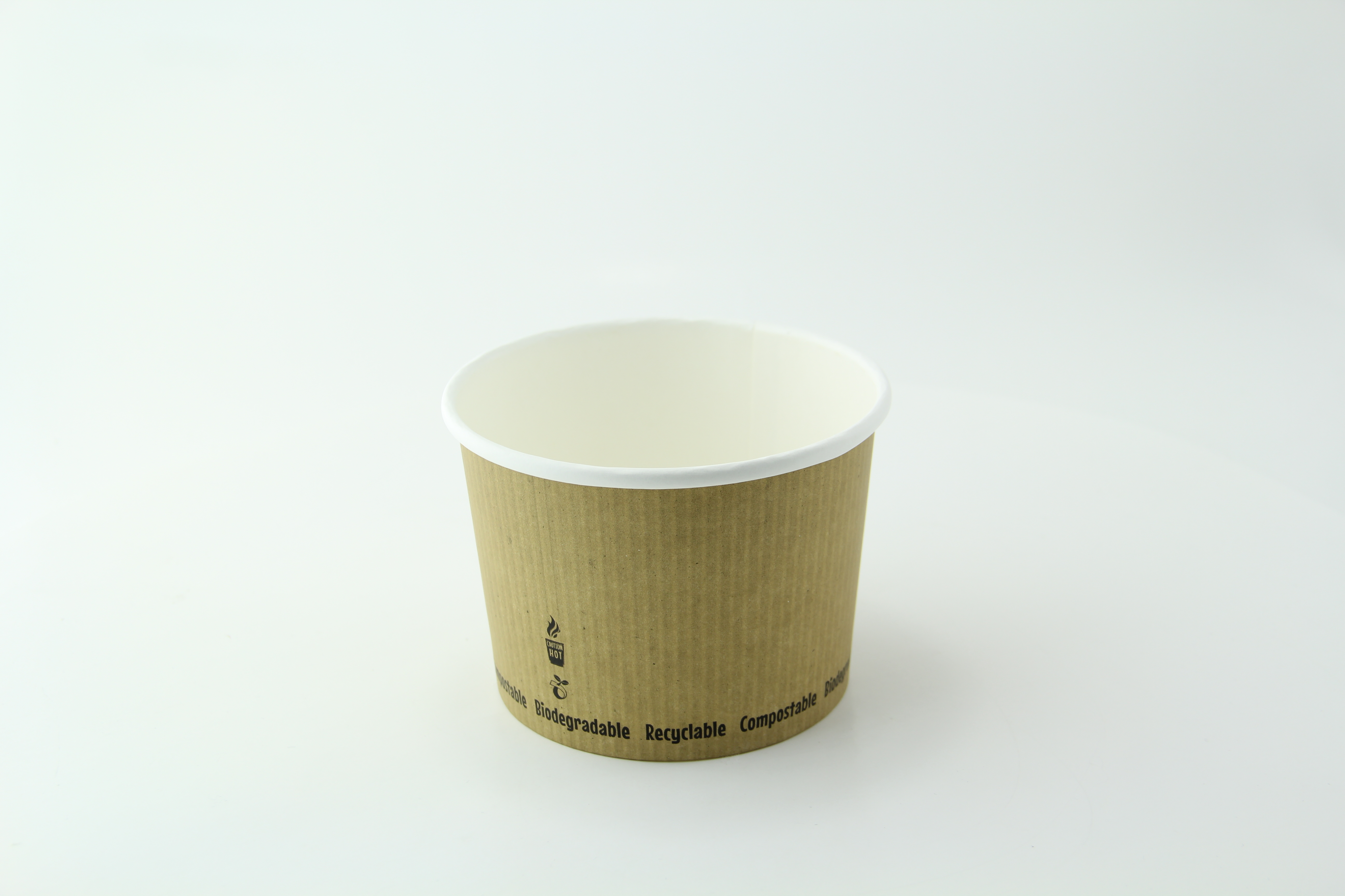 Packnwood Double Wall Compostable Paper Cups - 12 oz - Dia: 3.5 H