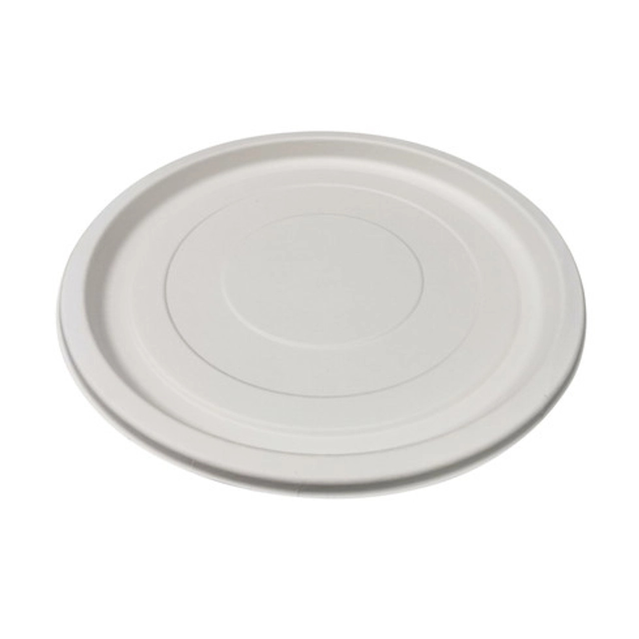 White Round Sugarcane Platter D:18in H:1in - 24 pcs