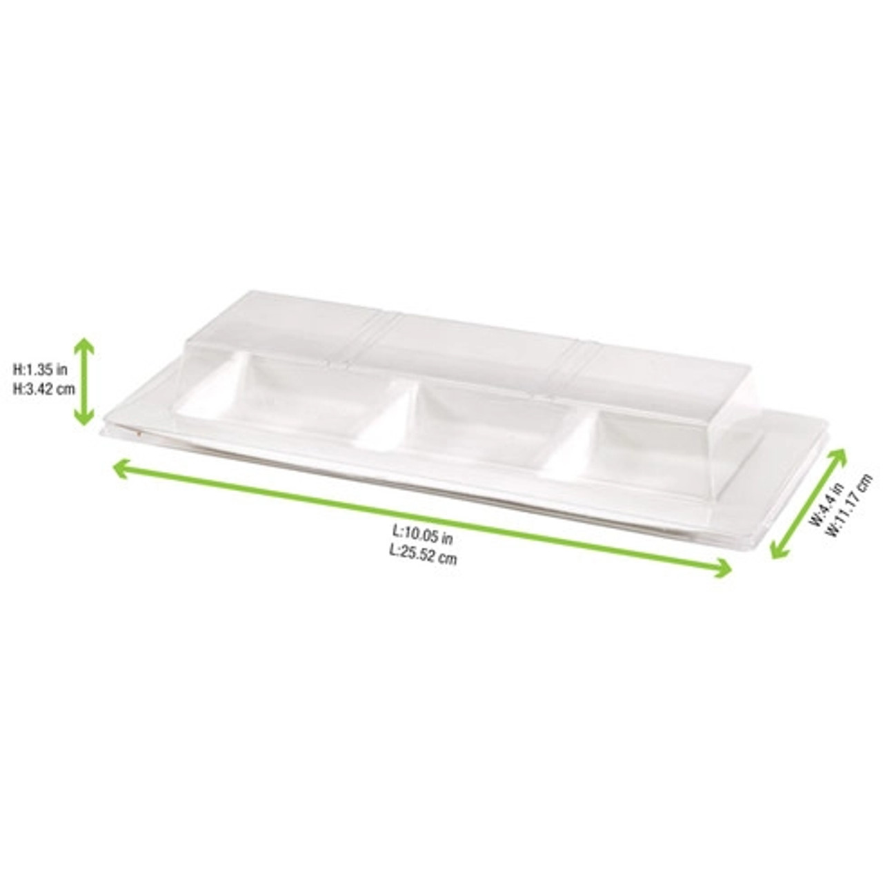 Clear PET Lid for 210APU3TAPA 12oz L:10.2in W:4.37in H:1.25in - 50 pcs