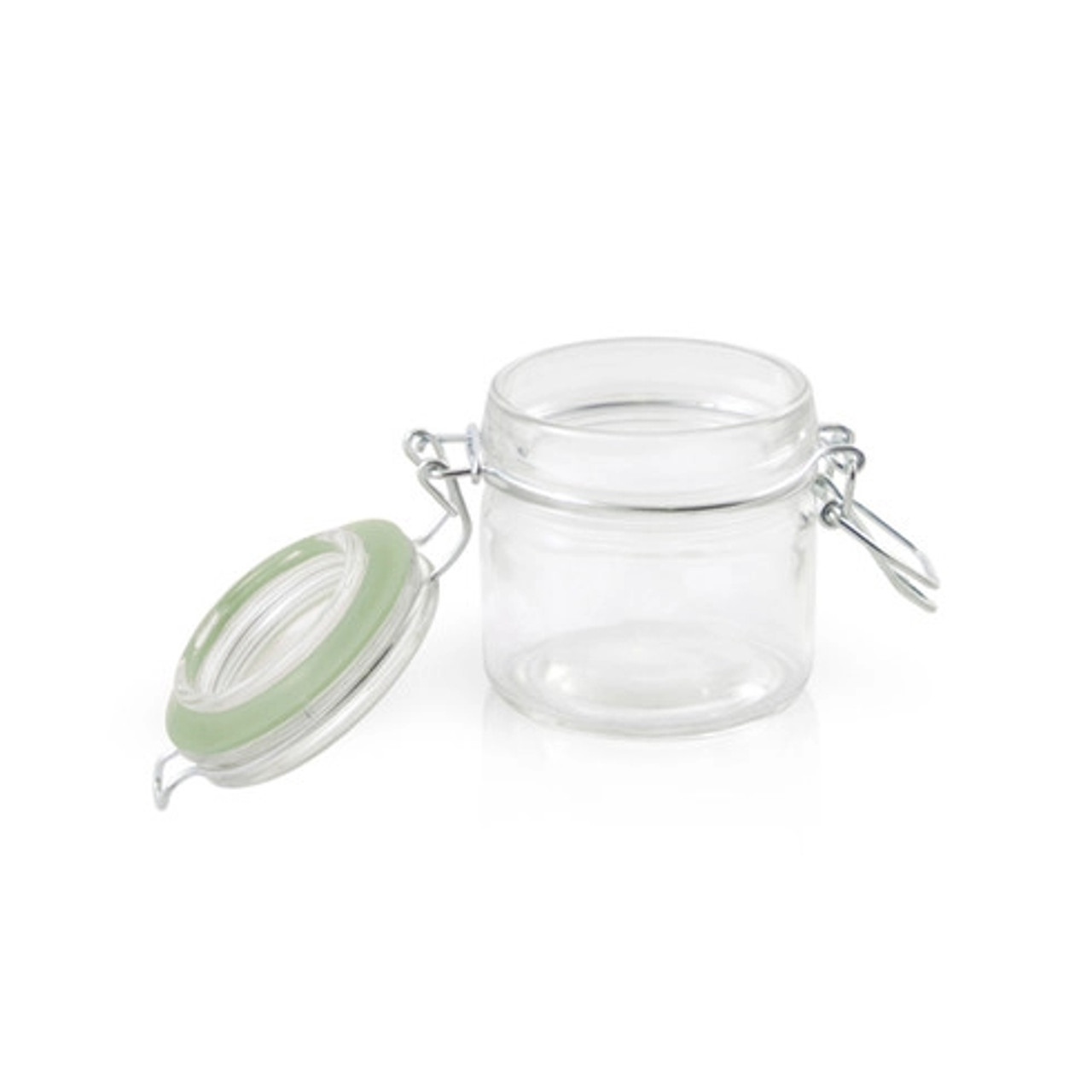 Mini Reusable Glass Seal Jars 3.5oz D:2.5in H:2.7in - 12 pcs