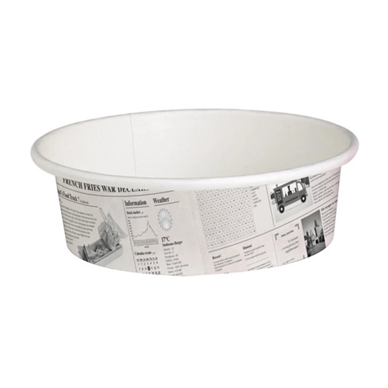 Deli News Printed Containers 12oz D:4.5in - 50 pcs