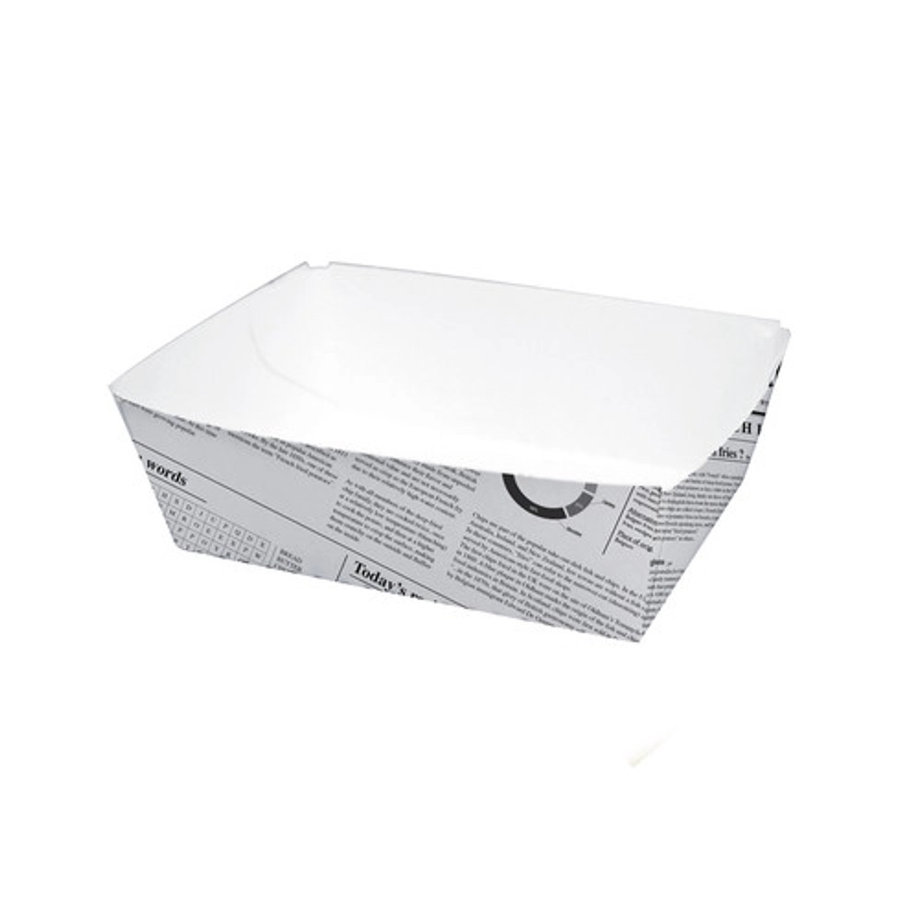 Sturdy Newspaper Printed Basket 15oz L:4.3in W:3.1in H:1.6in - 250 pcs