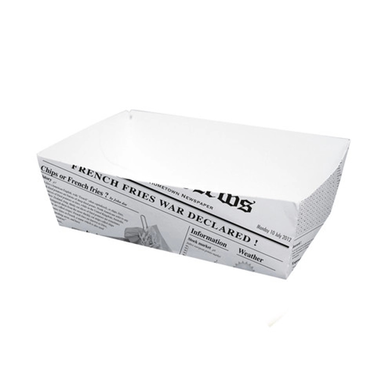 Sturdy Newspaper Printed Basket 29oz L:5.9in W:3.5in H:2in - 100 pcs