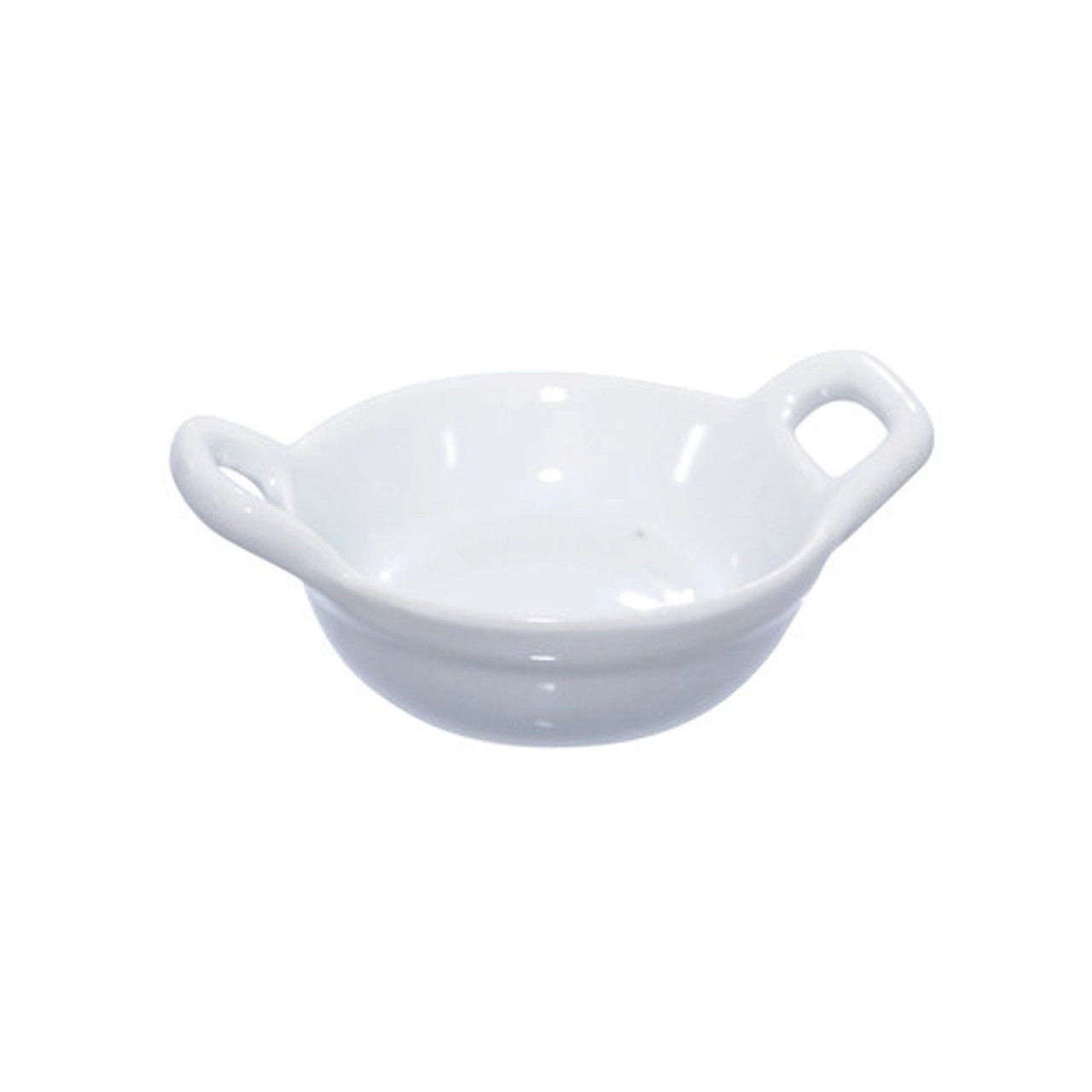 Mini Reusable Porcelain Casserole Dish 1oz D:2.5in H:1in - 4 pcs