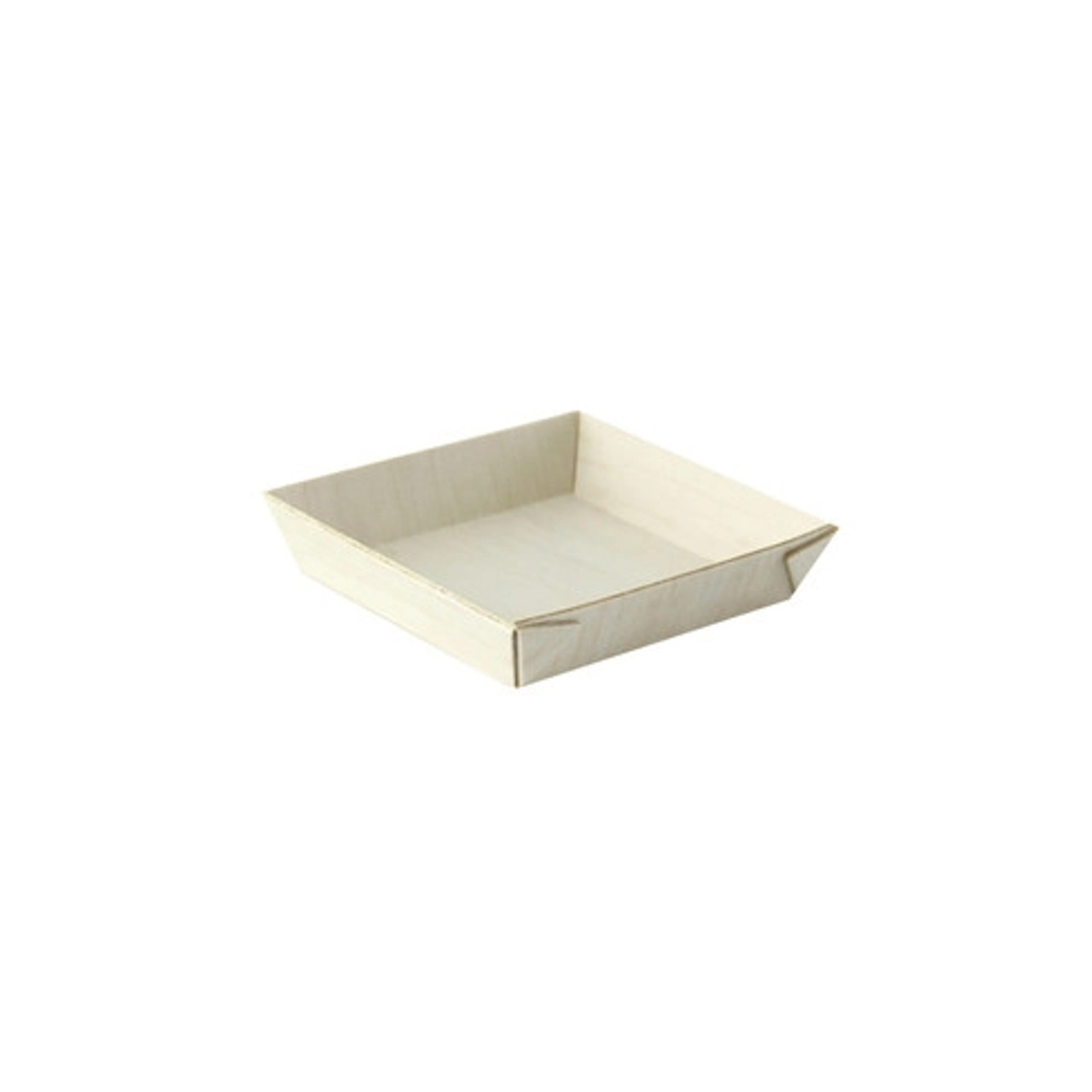 Mini Square Samurai Wooden Tray 2oz L:2.8in W:2.8in H:0.6in - 20 pcs