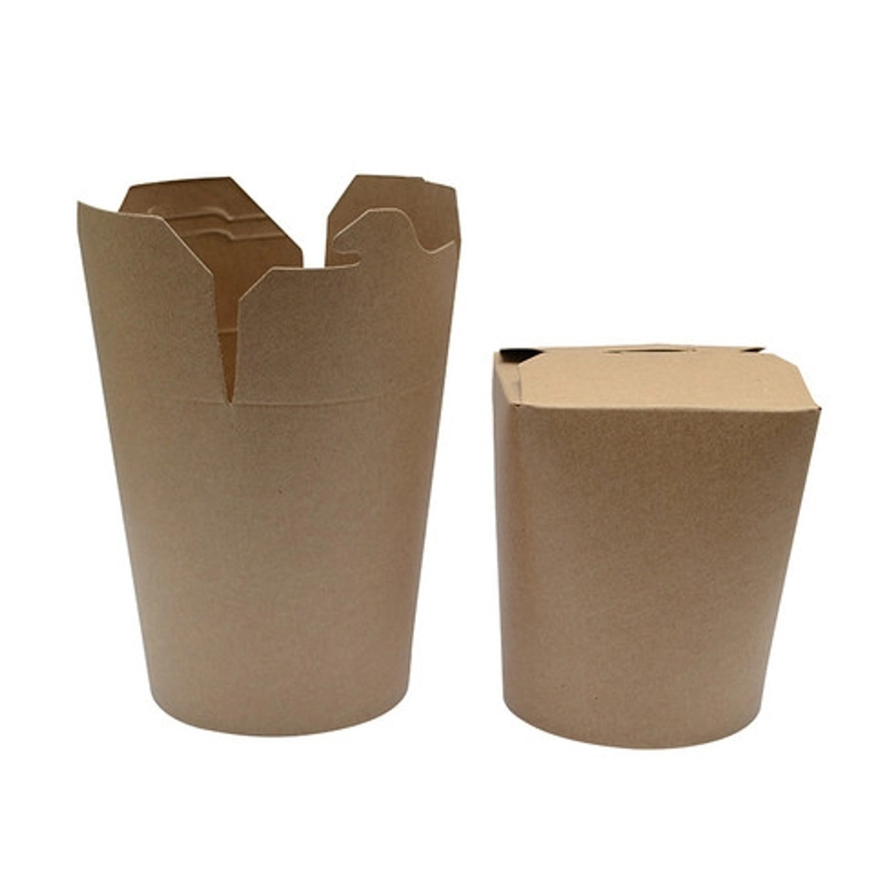 Kraft Take Out Container. 32oz D:3.8in H:4.5in - 25 pcs