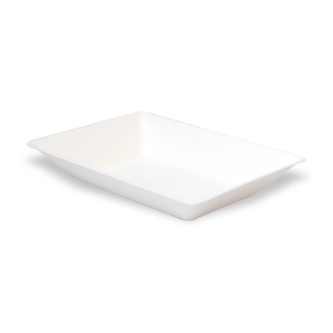 Eco-Design White Sugarcane Plate 5oz Top:L:51in W:3.3in H:1.in - 100 pcs
