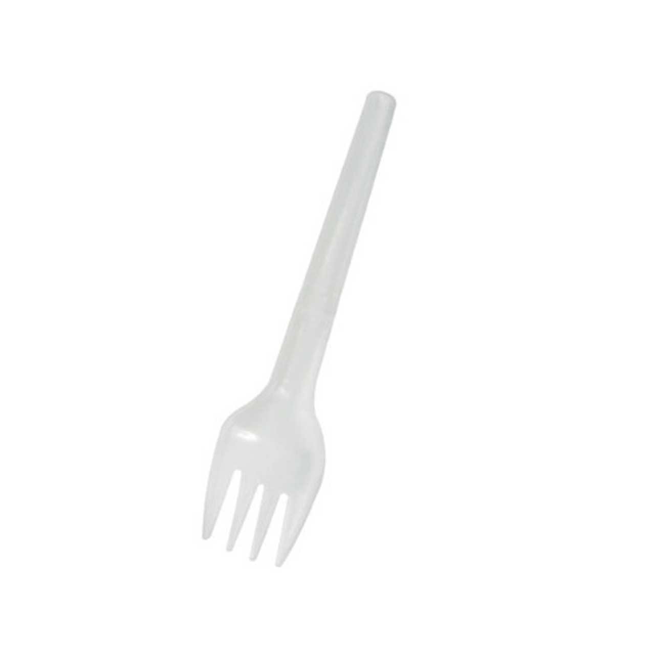 White Folding Fork Wrapped L:5.3in - 100 pcs