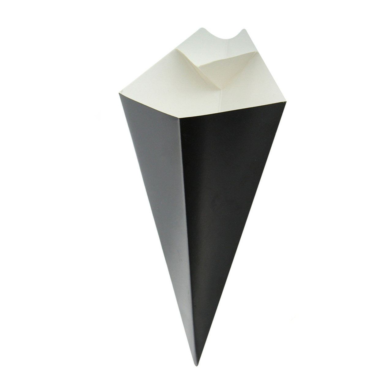 Disposable Kraft Paper French Fries Cones With Dipping Sauce Compartment