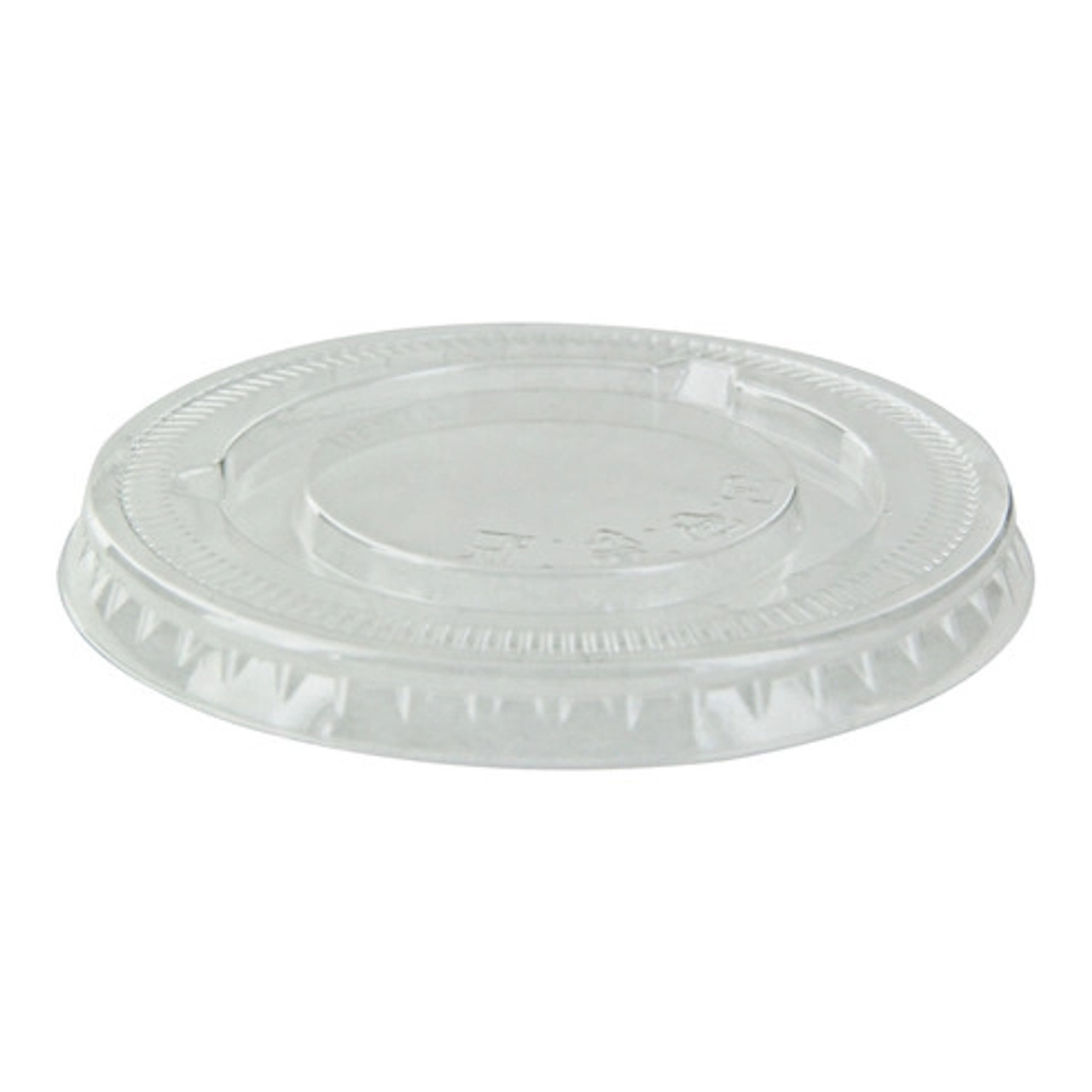 Clear PET Flat Lid for 210POC81N & 210POB80 & 210POC121N & 210POB121 D:2.9in H:0.3in - 100 pcs