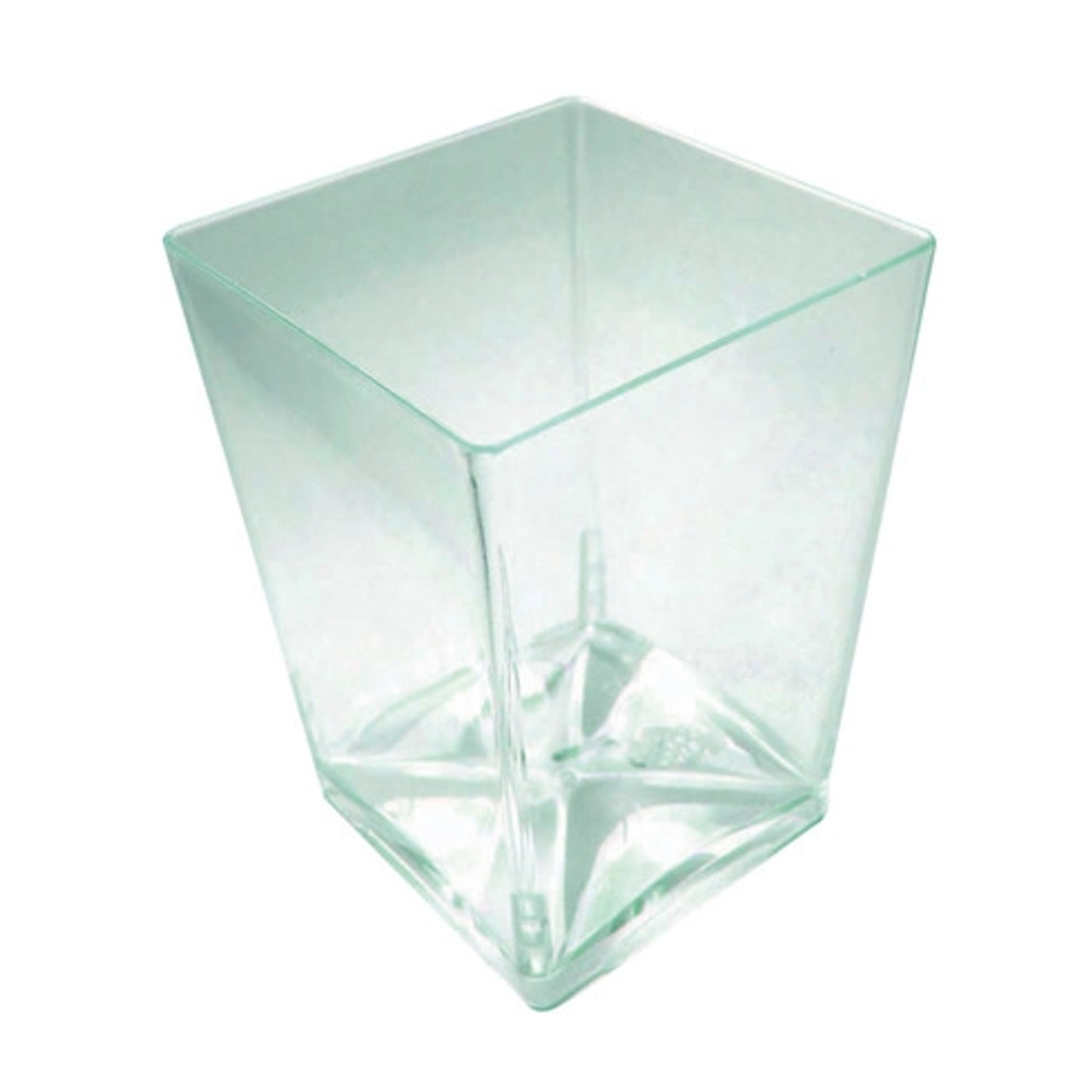 FANI Transparent Green Cup 4.2oz L:2in W:2in H:2.8in - 12 pcs