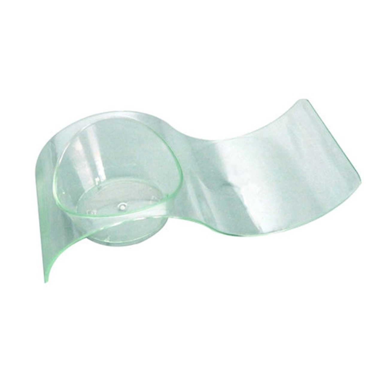 GIZMO Green Transparent Wave Dish 0.25oz L:3.7in W:1.6in H:0.9in - 50 pcs