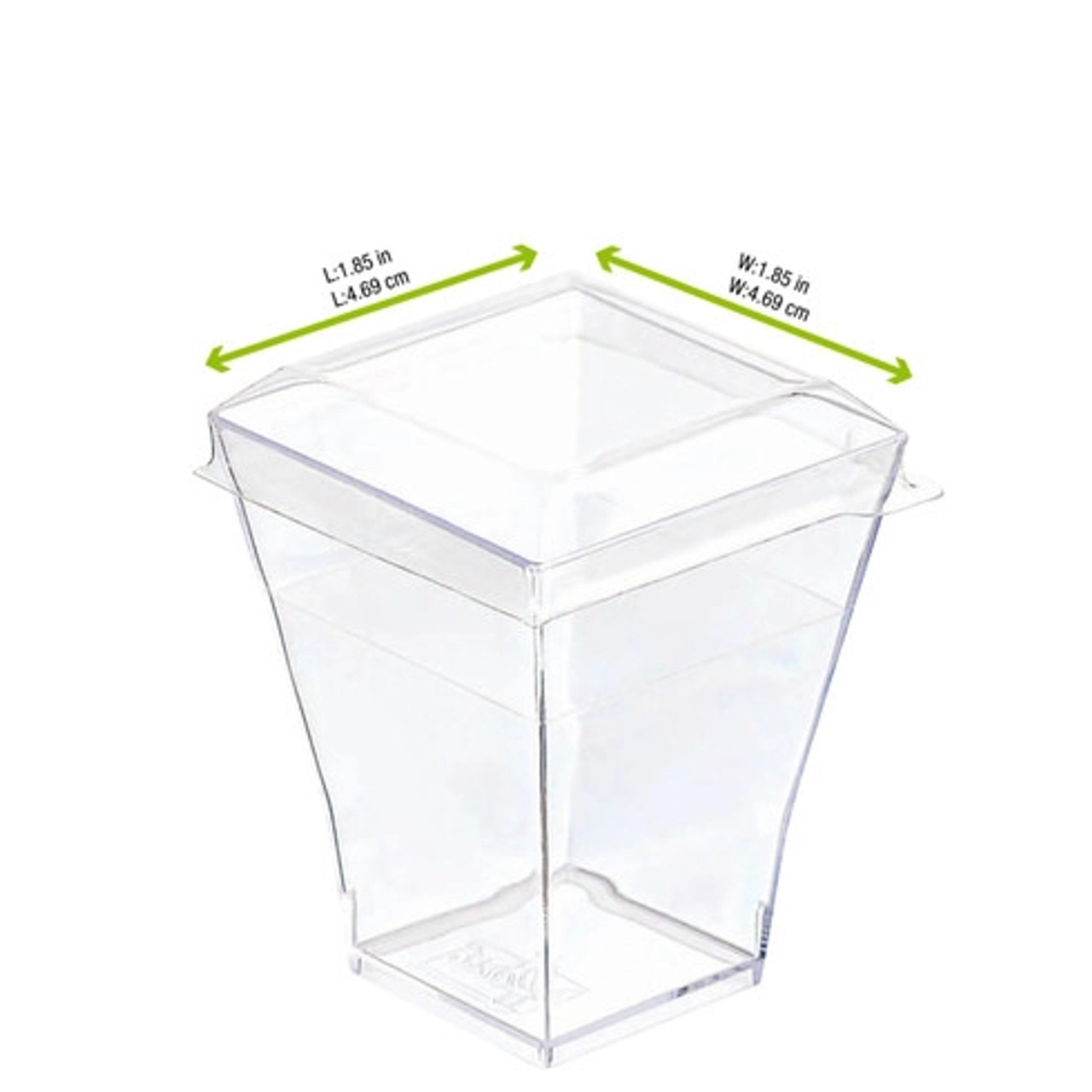 TAIT Clear PET Lid for 209MBTAITI & 209MBTAITIB & 209MBTAITIV & 209MBTAITIN L:2.12in W:2.12in H:0.39in - 200 pcs