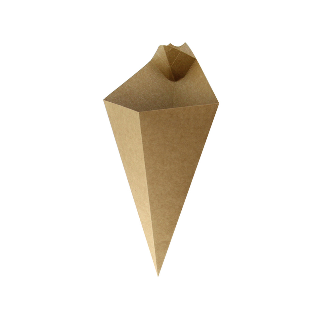 Kraft Paper Cones with Built in Dipping Sauce Compartment 14oz 11 x 6.5in -  25 pcs