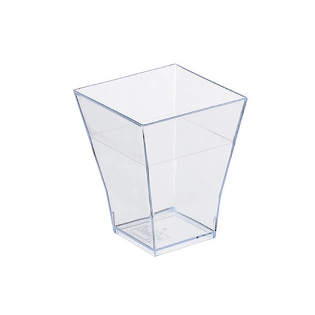 TAITI Clear Square Cup 2oz L:1.7in W:1.7in H:2.1in - 30 pcs