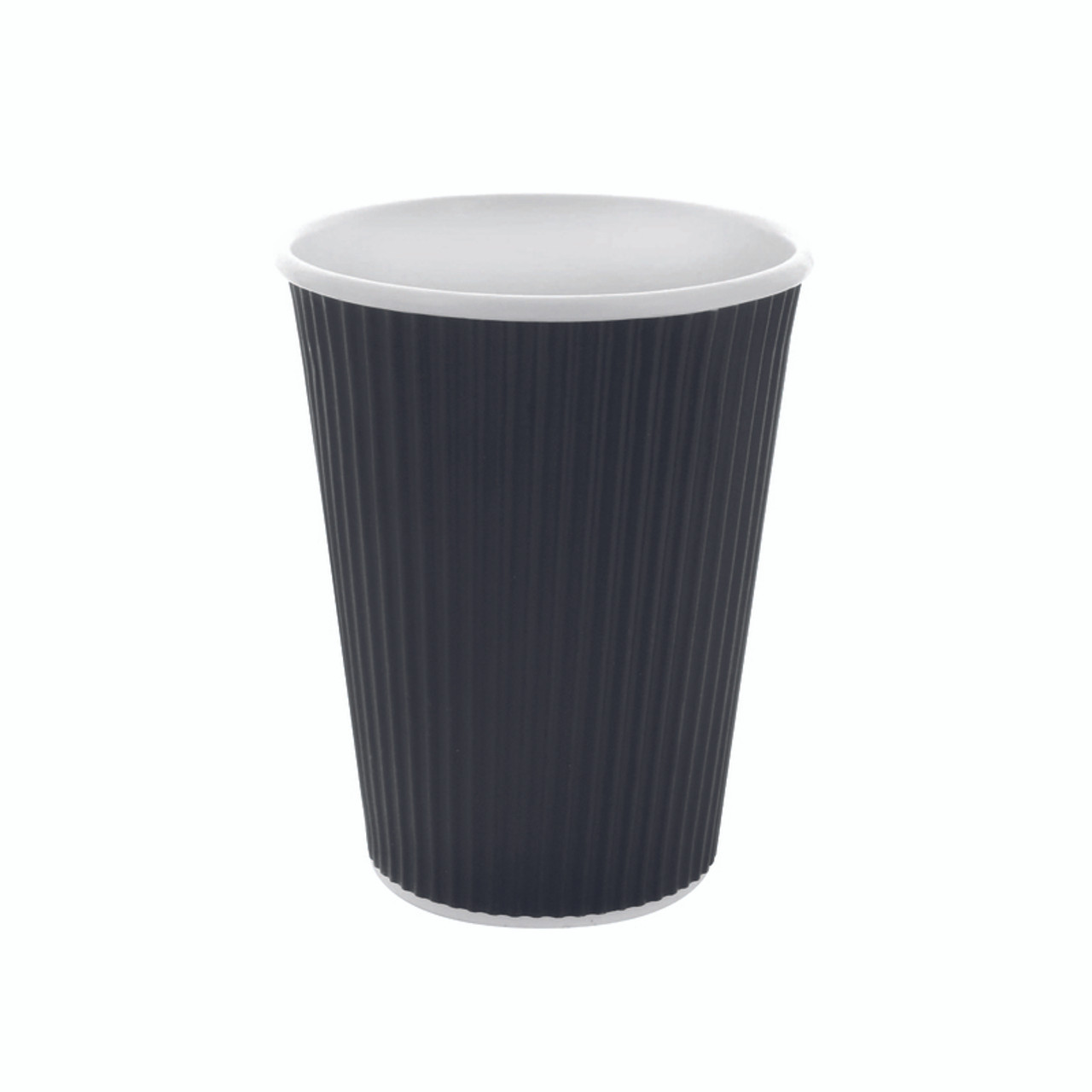 Order a Sample - Rippled Black Cup 10oz Dia:3.5in H:4in