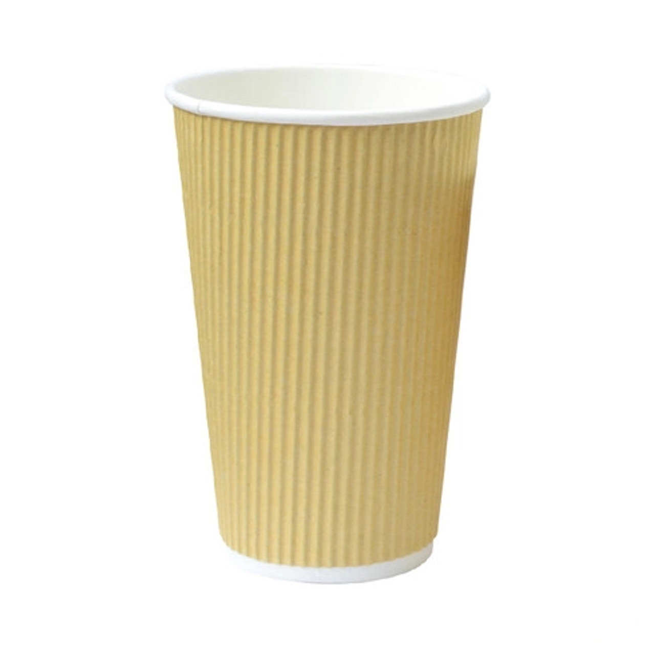 Rippled Beige Cup 20oz D:3.5in H:6.1in - 25 pcs