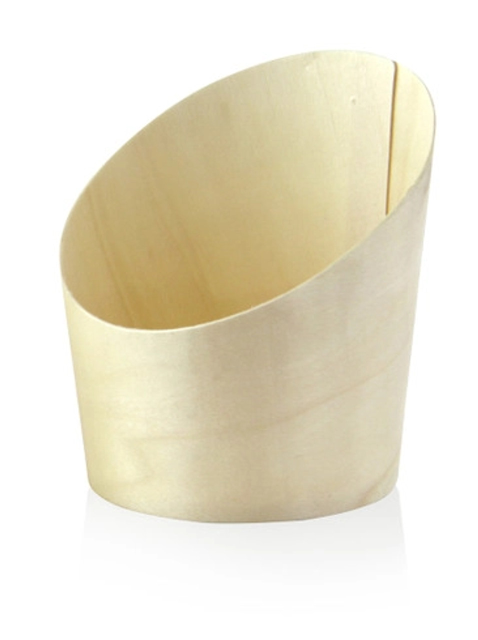 Slanted Wood Cup 9.5oz D:3.7in H:4.1in - 25 pcs