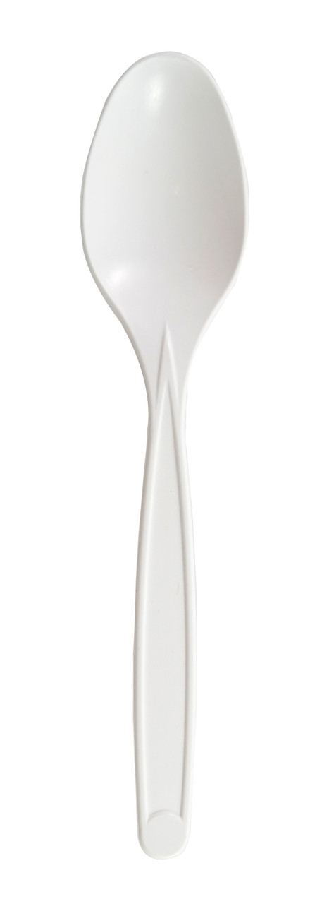 Unwrapped Cornstarch Small Spoon L:7in - 100 pcs