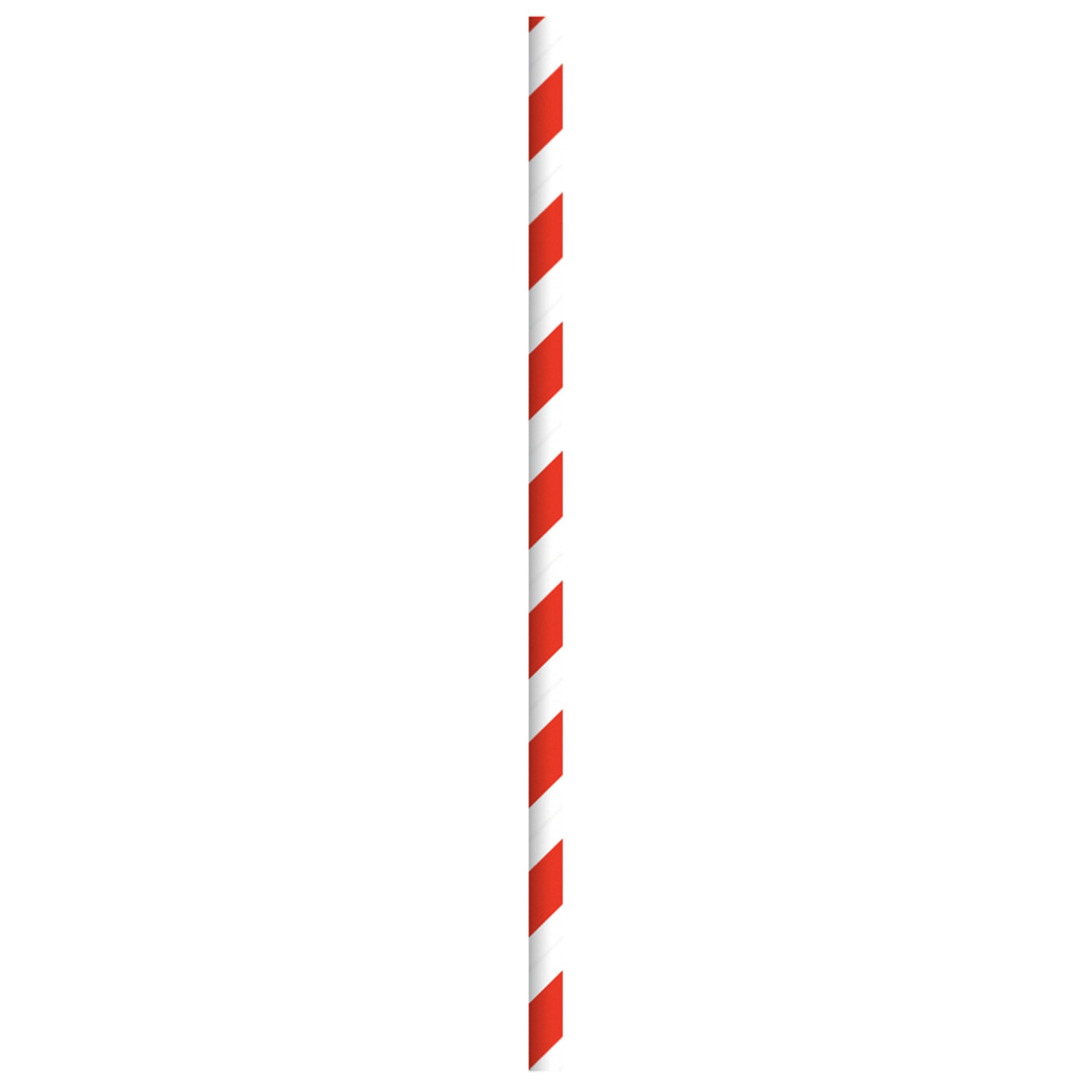 8.5 Red Striped Colossal Paper Straws - 1480 Ct.