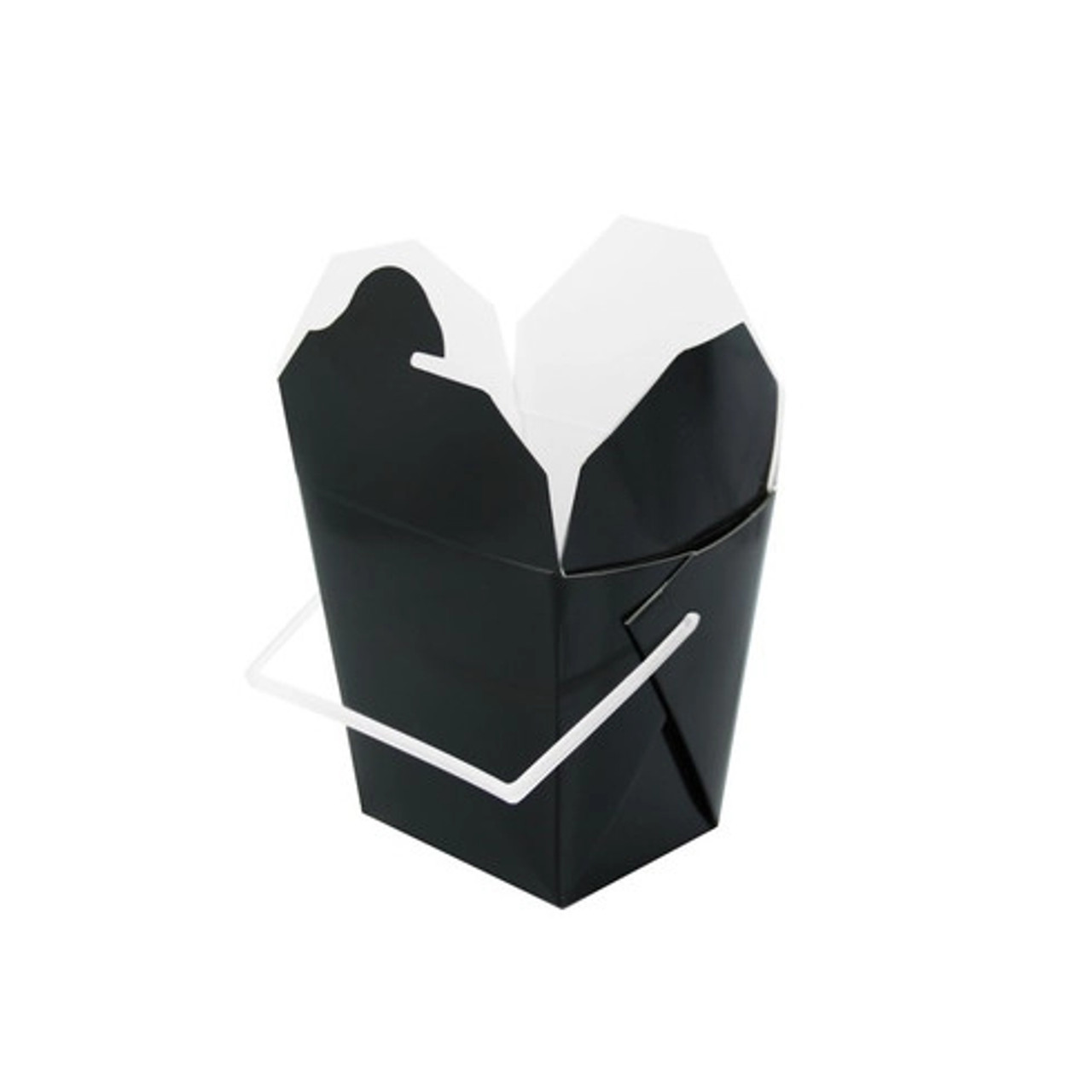 210ASPAIL17N - Black Square Noodle Pail Box 16oz L:3.55in W:2.8in H:3.55in - 50 pcs