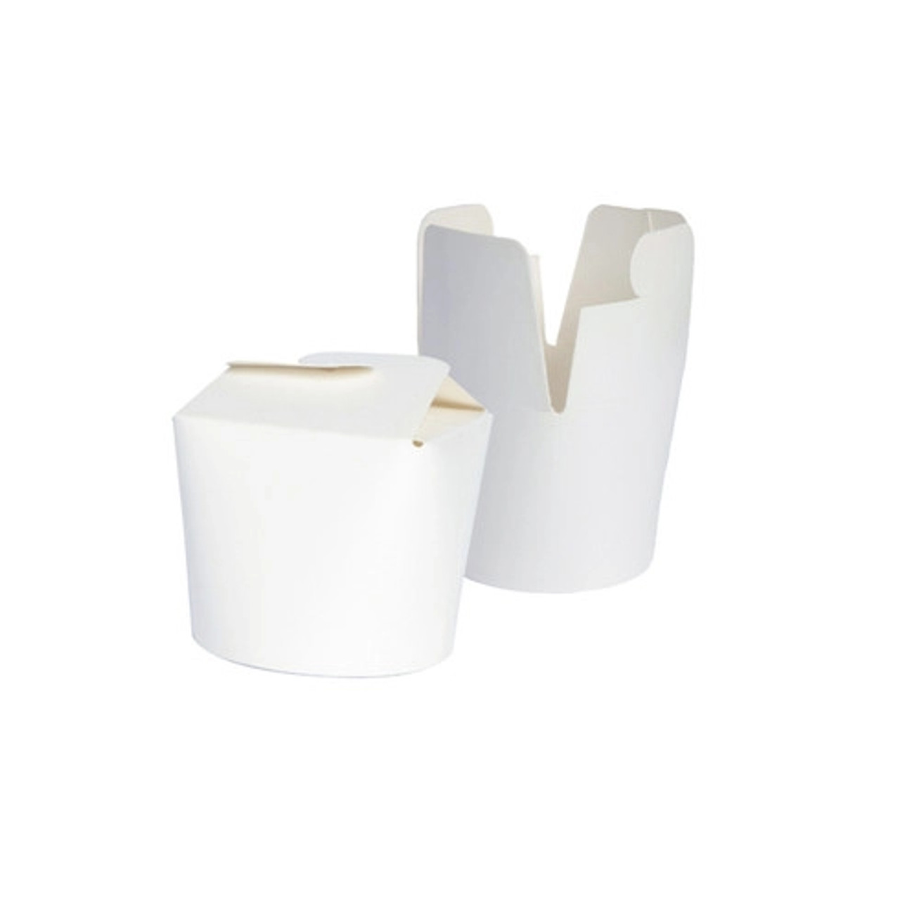 Mini White Pasta Box 8oz D:2.75in H:2.6in - 50 pcs