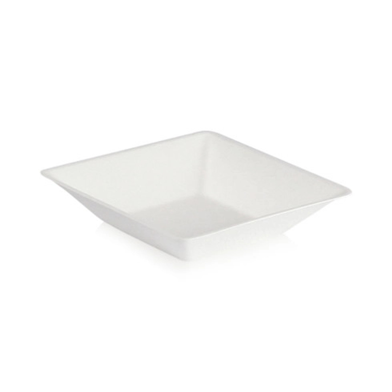 Eco-Design White Sugarcane Plate 8oz L:5.1in W:5.1in H:1.1in - 100 pcs
