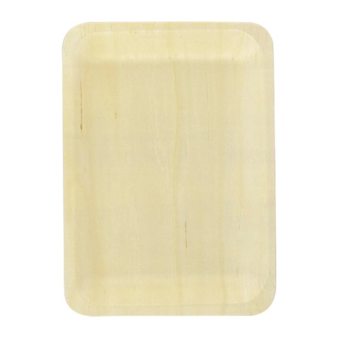 SCANDINAVIA Rectangular Wooden tray L:10.4in W:8in H:0.8in - 10 pcs