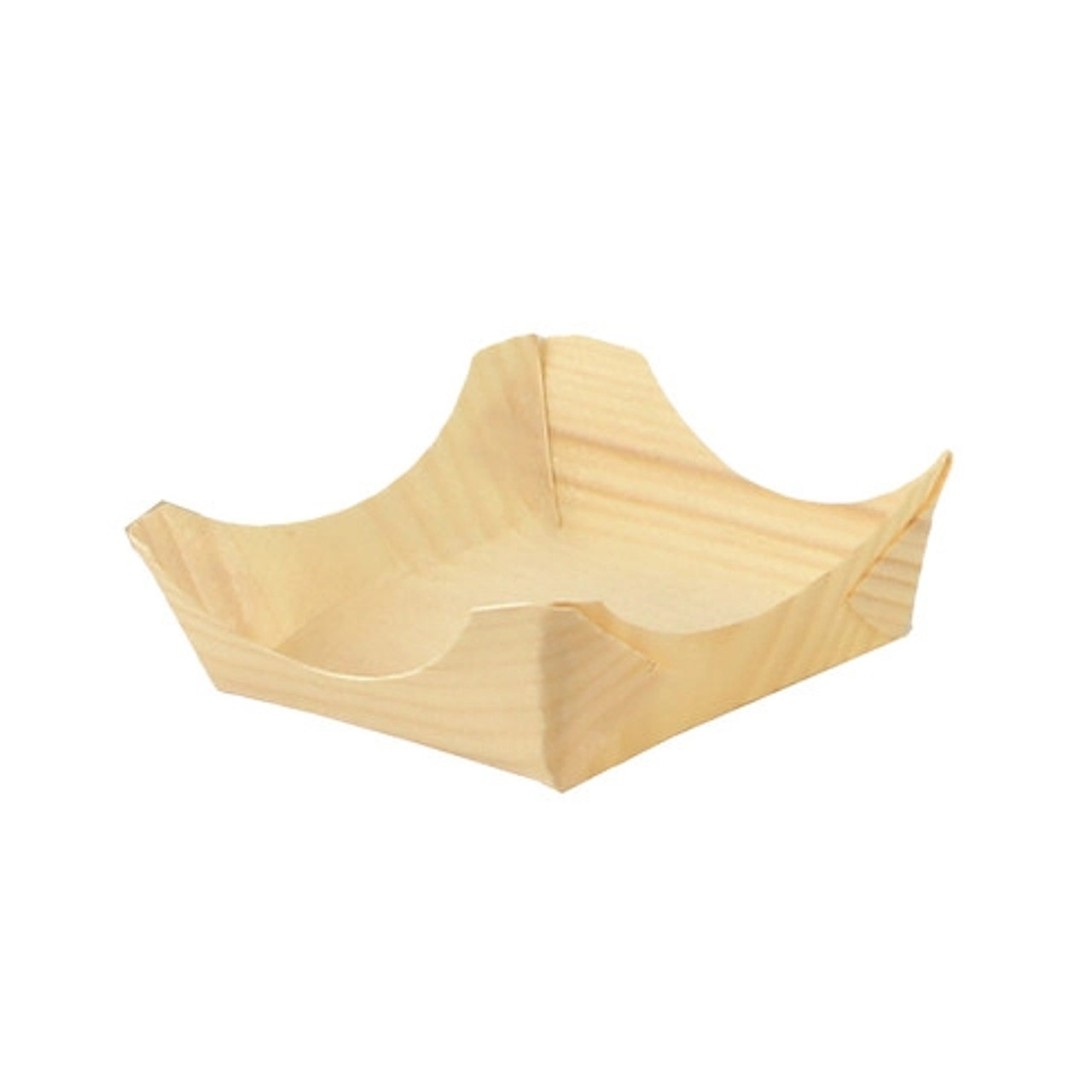 PIN UP Wooden Square Plate 2oz L:3.15in W:3.15in H:0.6in - 50 pcs